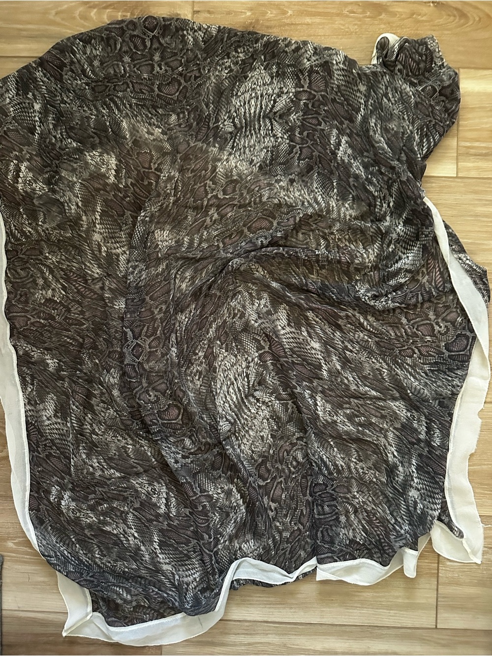 Vintage Shan Snake Print Silk Scarf View 2